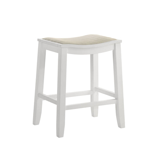 Iyani - Coastal Modern Wood Counter Height Kitchen Bar Stool