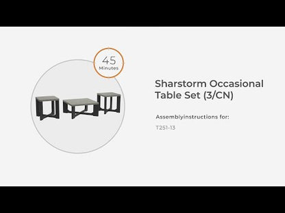 Sharstorm - Two-tone Gray - Occasional Table Set (Set of 3)