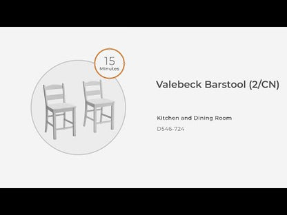 Valebeck - Black / Brown - Barstool (Set of 2)