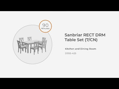 Sanbriar - Light Brown - RECT DRM Table Set (Set of 7)