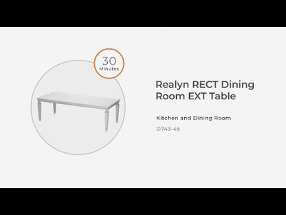 Realyn - Chipped White - Rectangular Dining Room Extension Table